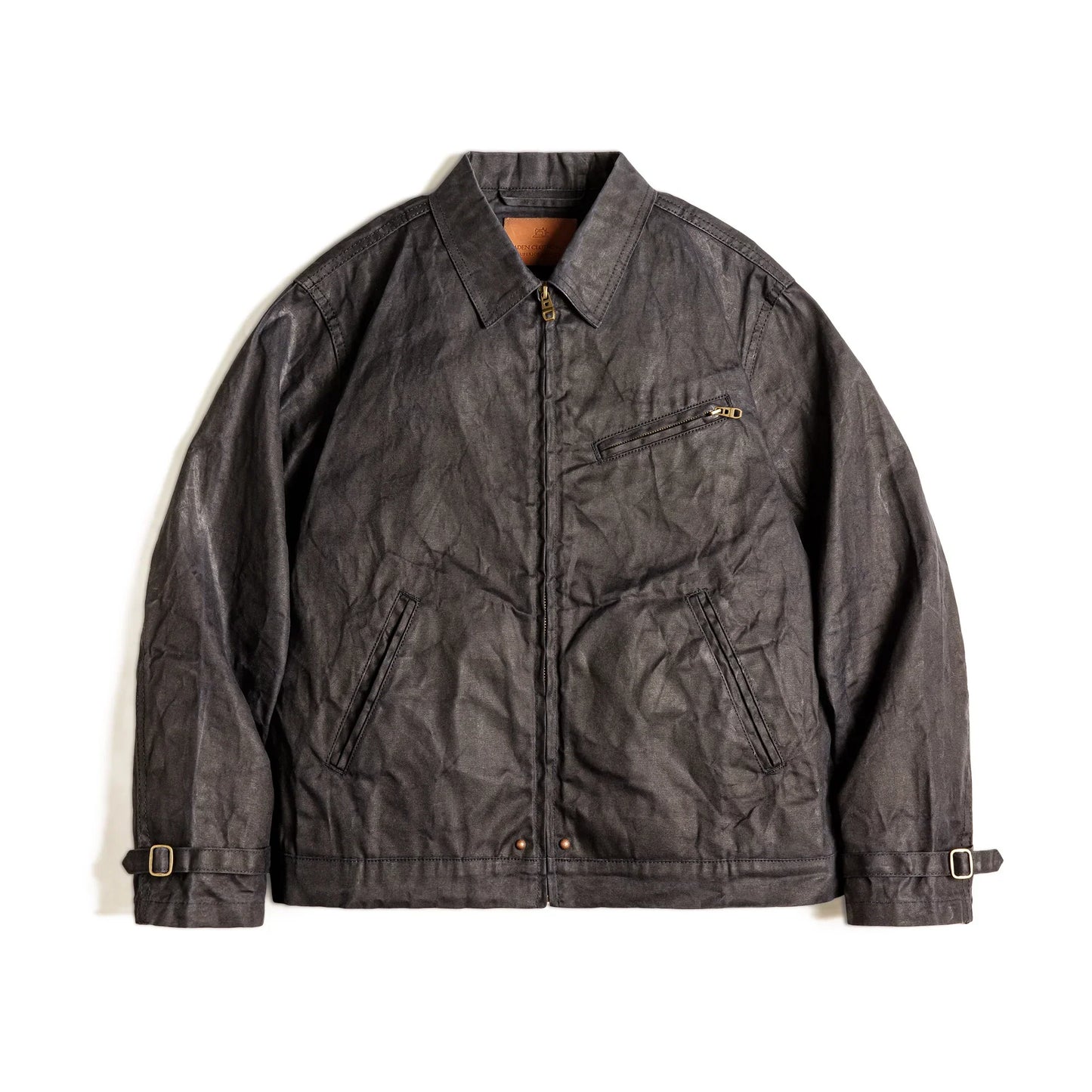 TYVANO | Vintage-Herrenjacke aus gewachstem Canvas - IV-Design mit Reißverschluss und Reverskragen, kurzer Schnitt, schlanke Passform für Frühjahr & Herbst