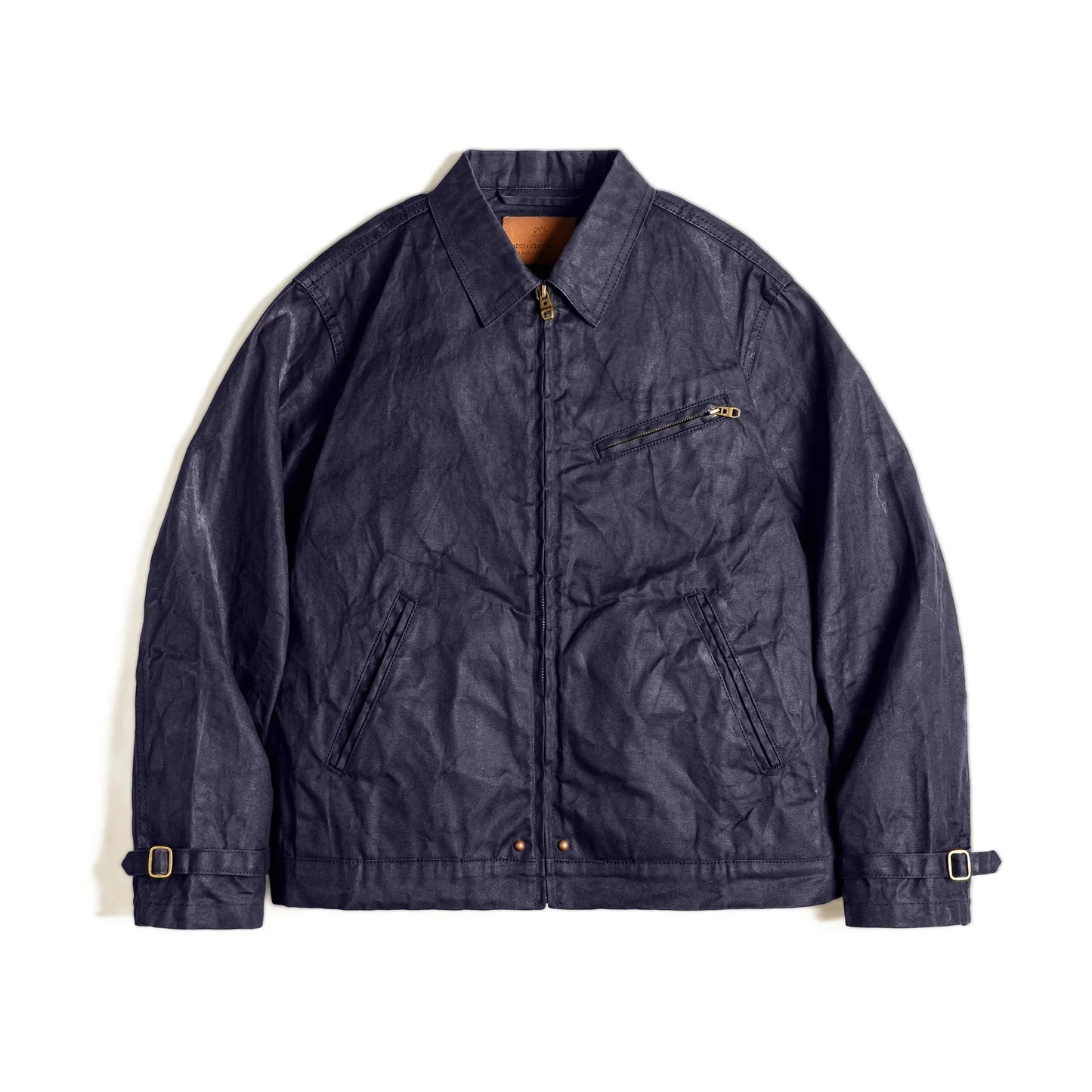 TYVANO | Vintage-Herrenjacke aus gewachstem Canvas - IV-Design mit Reißverschluss und Reverskragen, kurzer Schnitt, schlanke Passform für Frühjahr & Herbst