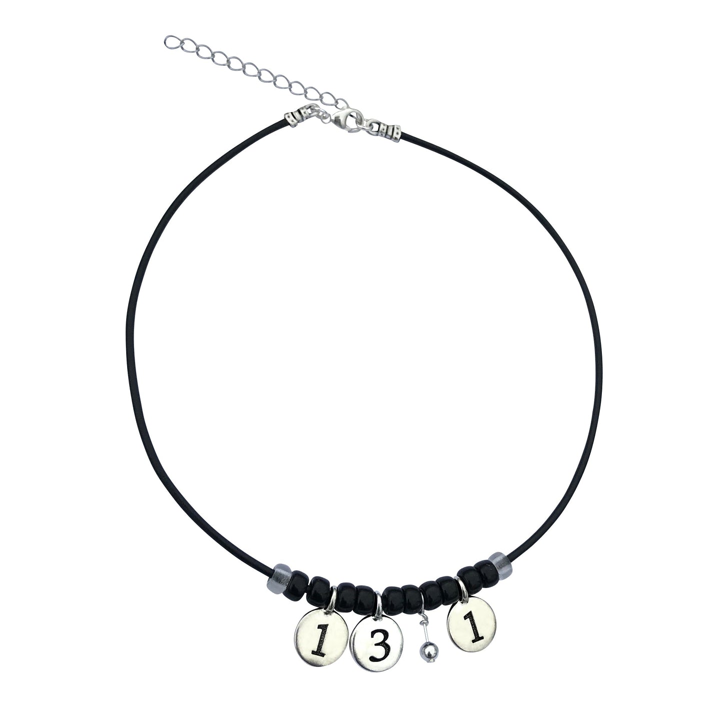 Dragonweave Half Marathon Necklace Silver Plated 13.1 Black Leather Handmade Marathon Necklace