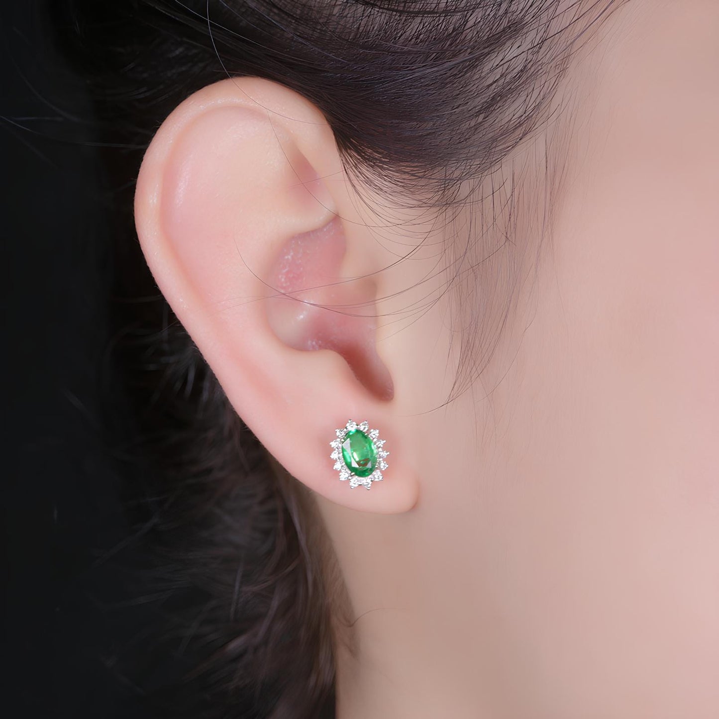 Celestial Radiance Gemstone Studs