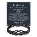 To My Love Infinity Love Knot Cuban Chain Bracelet for Couple