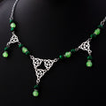 Mystic Malachite Triquetra Necklace