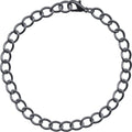 Gunmetal 6mm Curb Bracelet Chain - 8 Inches