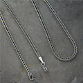 45-75cm Simple Sterling Silver Foxtail Chain Necklace