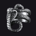 Gothic Punk Cobra Snake Ring for