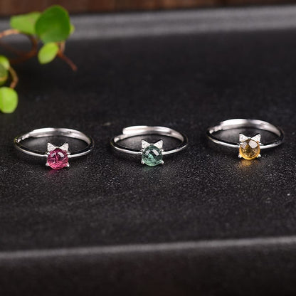 Mystic Feline Crystal Ring
