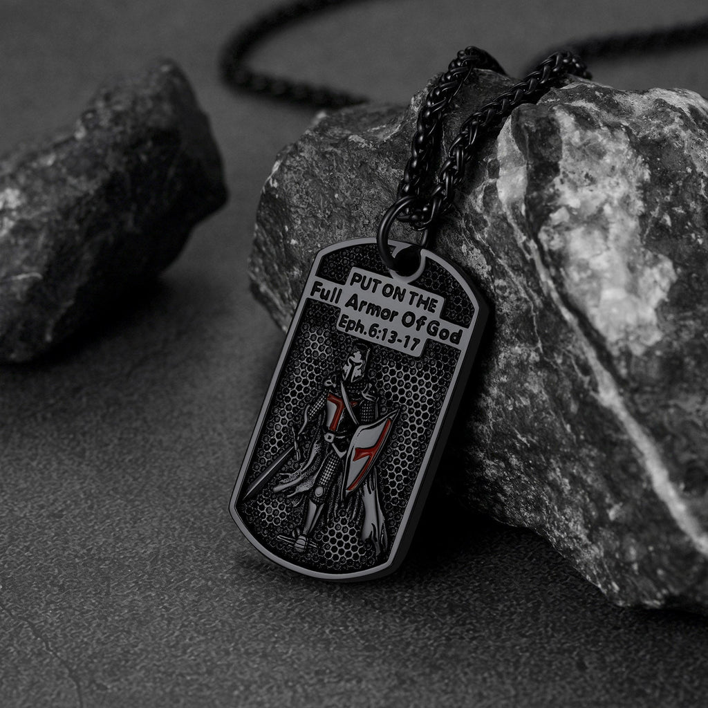 Knights Templar Dog Tag Necklace
