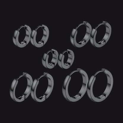 5 Pairs Minimalist Hoop Earrings Set for