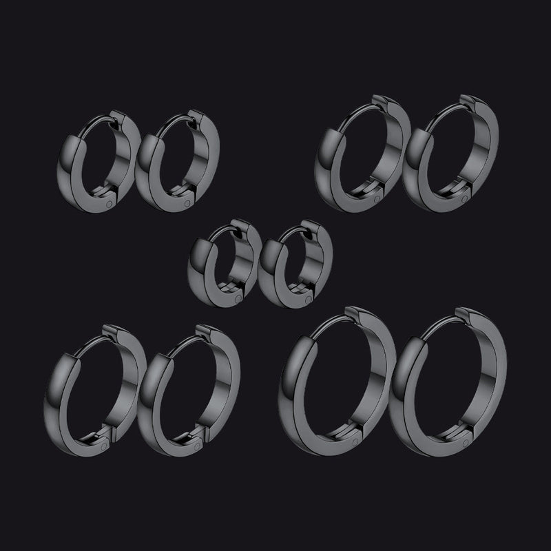 5 Pairs Minimalist Hoop Earrings Set for