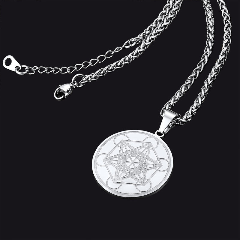 Metatron's Cube Pendant Necklace Spirtual Necklace for