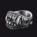 Gothic Punk Vampire Fang Teeth Ring for