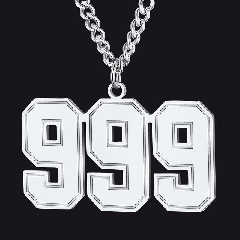 Personalized Sports Jersey Number Chain Necklace for Sport Fans