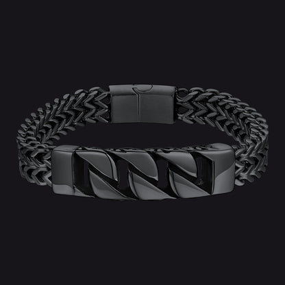 Heavy Celtic Knot Cuban Link Bracelet for in Stainless Steel