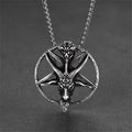 Satanic Baphomet Goat Pentagram Necklace