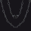 Gothic Thorn Barb Wire Chain Link Necklace Birthday Gift for