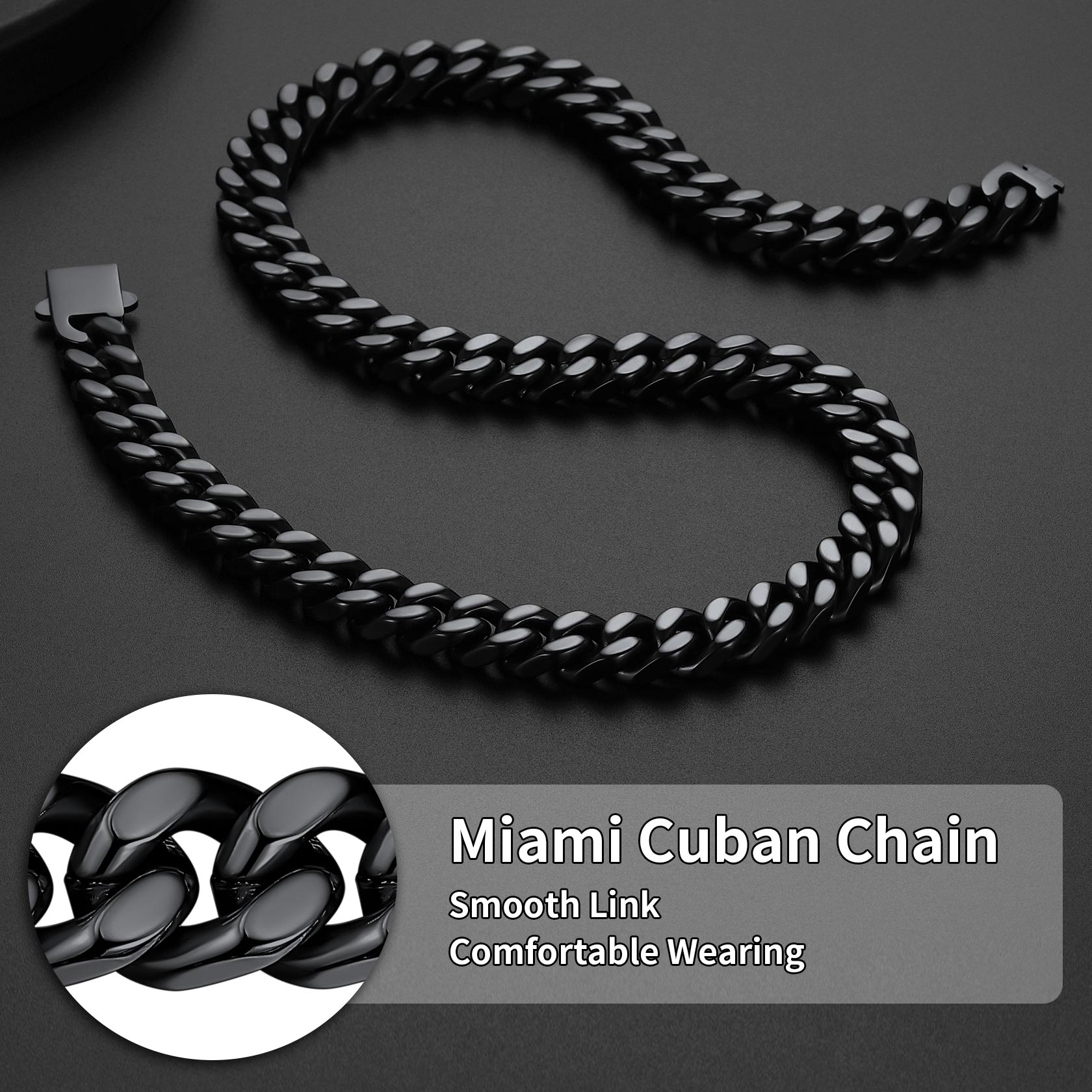 Miami Cuban Link Chain Necklace 5/7/9/12 Mm Chain for