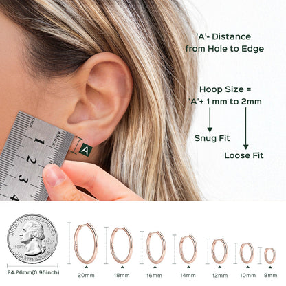 Sterling Silver Hoop Earrings for