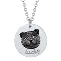 Personalized Pet Portrait Necklace Memorial Gift
