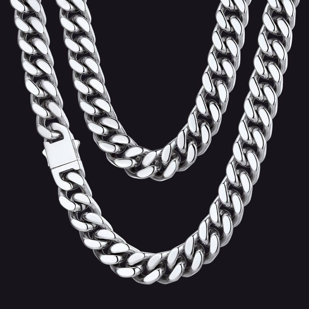 Miami Cuban Link Chain Necklace 5/7/9/12 Mm Chain for