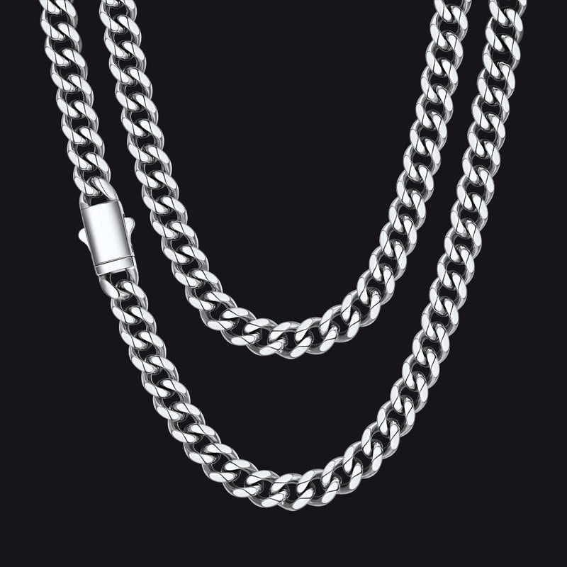 Engraved Cuban Link Chain Necklace for 6/9/12mm Width