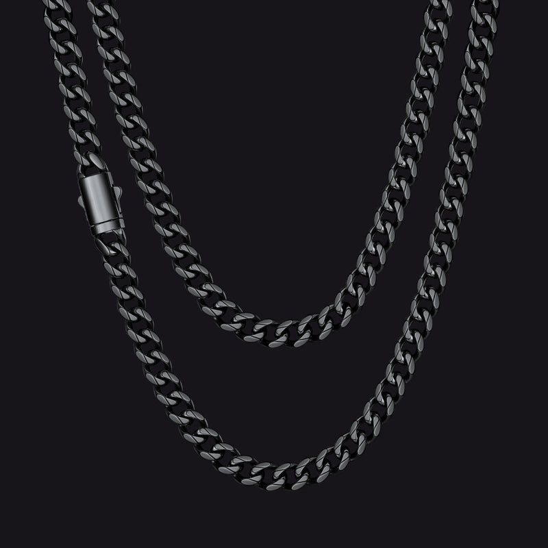 Engraved Cuban Link Chain Necklace for 6/9/12mm Width