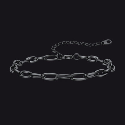 Paperclip Chain Anklet Bracelet for , 2/3/6mm Width