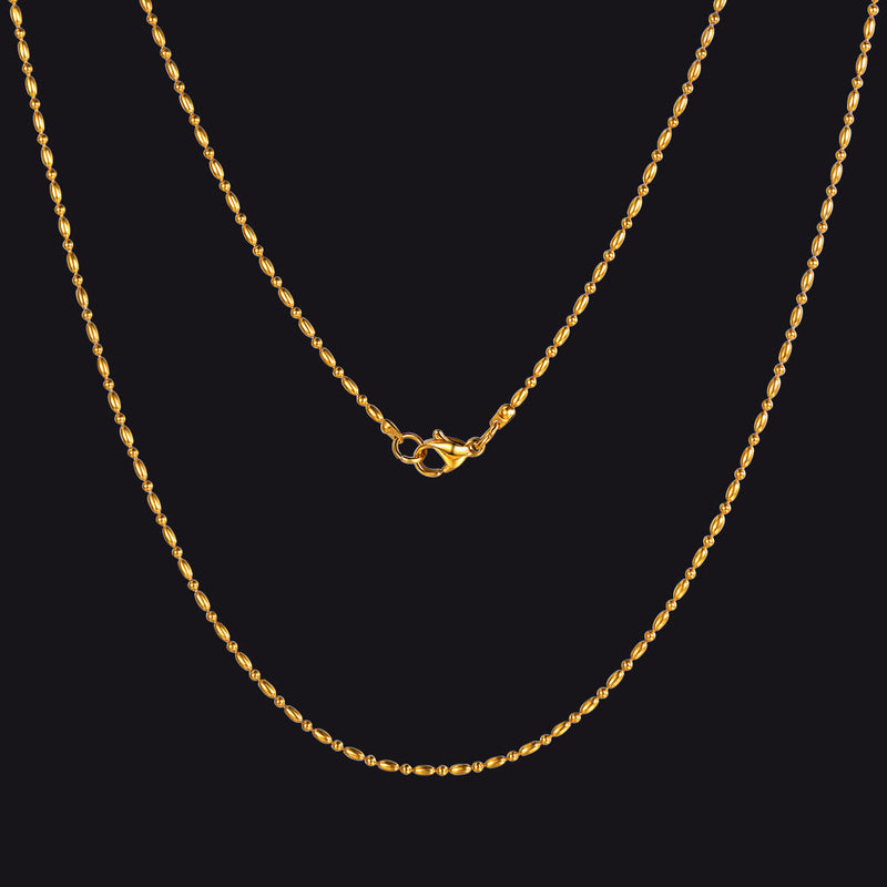 1.5mm Stainless Steel Slim Rope Chain Necklace for