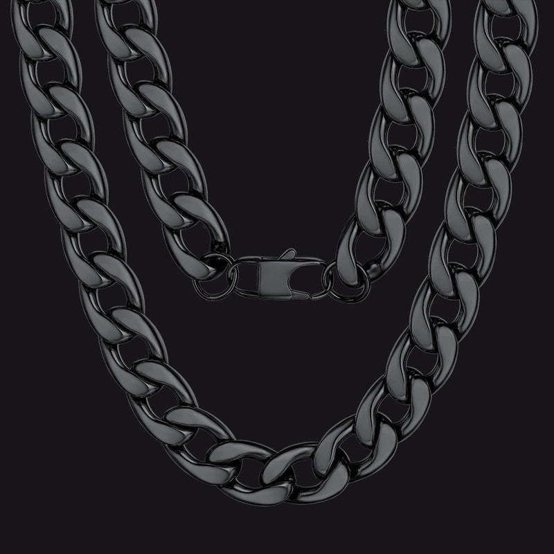 Sturdy Cuban Link Chain Necklace Lobster Clasp for