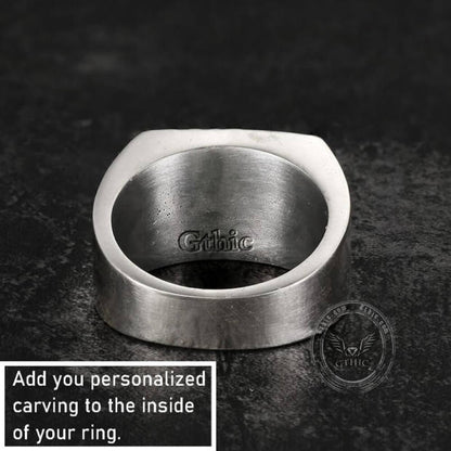Gothic Rose Skull Sterling Silver Gemstone Ring