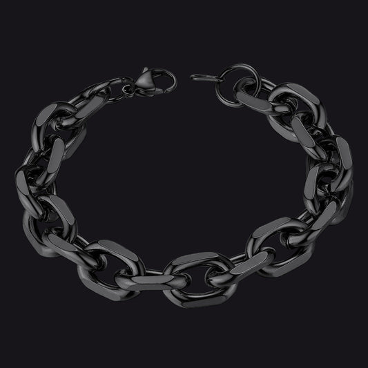 Stainless Steel Rolo Link Bracelet for