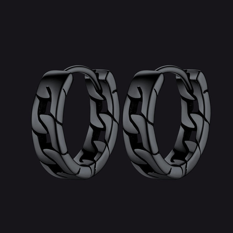 Sterling Silver Small Leaf Hoop Huggie Earrings for