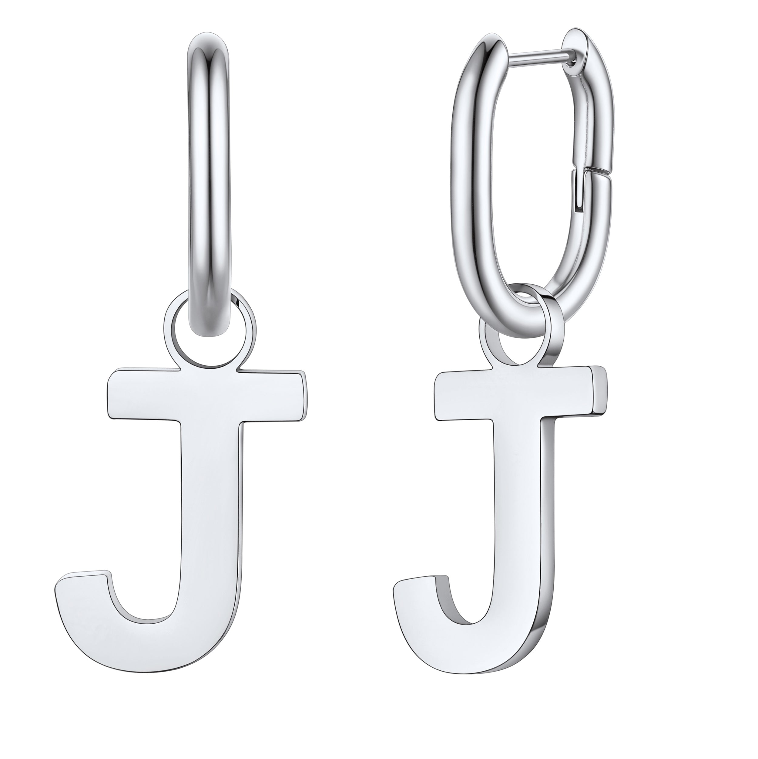 Hypoallergenic Initial Letter Dangle Earrings for