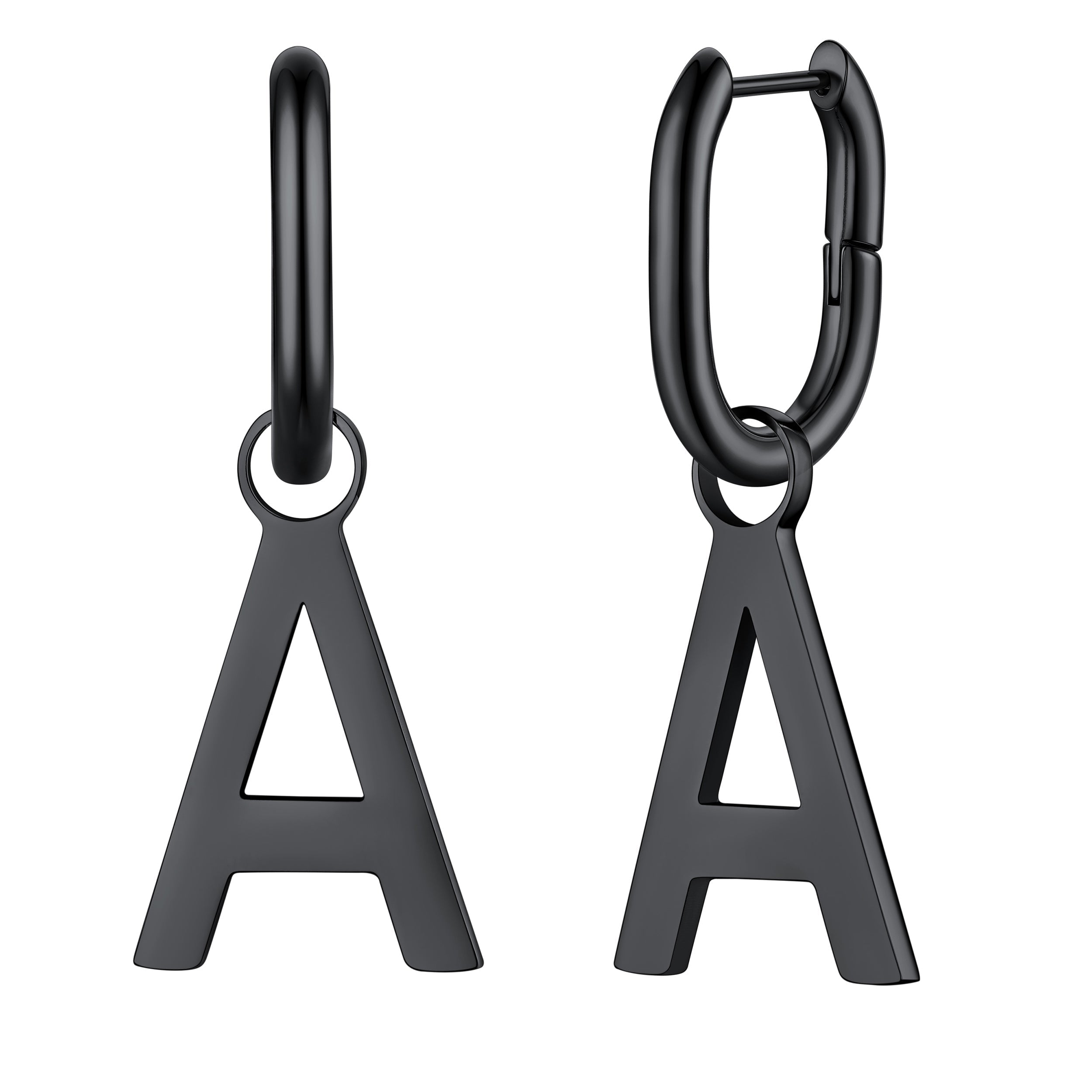 Hypoallergenic Initial Letter Dangle Earrings for