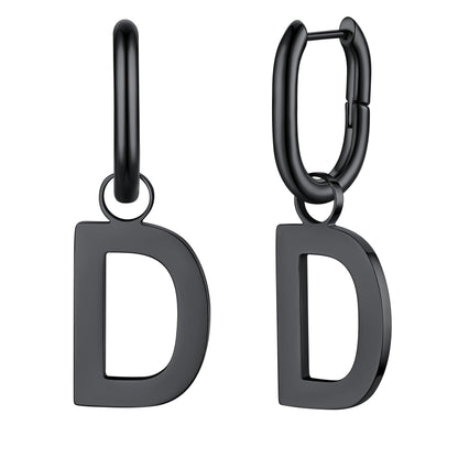 Hypoallergenic Initial Letter Dangle Earrings for