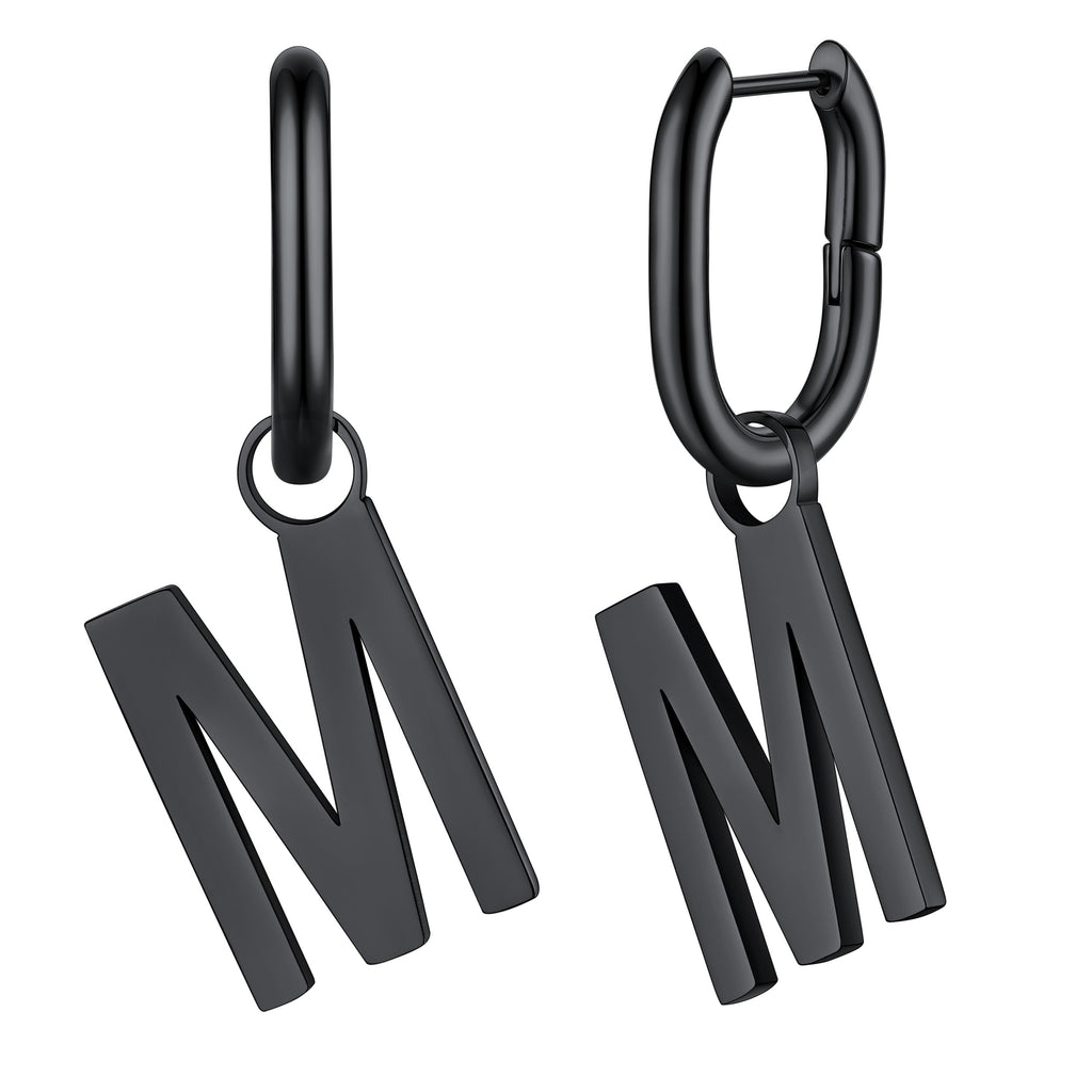 Hypoallergenic Initial Letter Dangle Earrings for