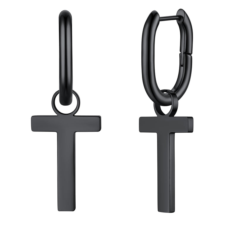 Hypoallergenic Initial Letter Dangle Earrings for