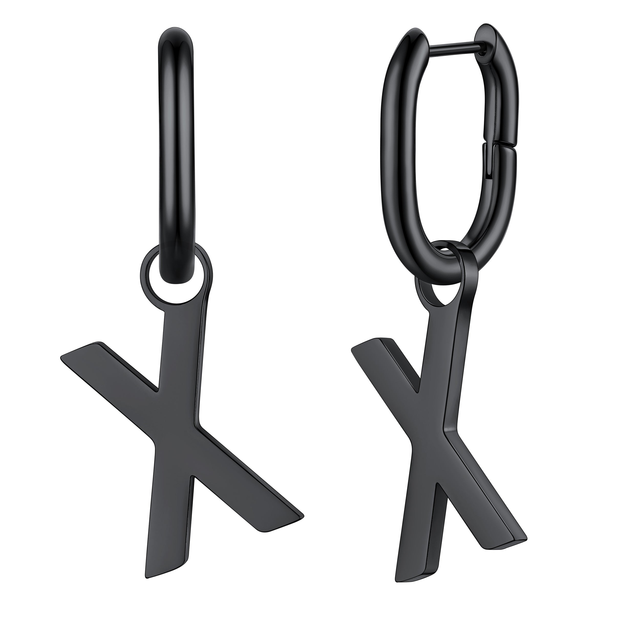 Hypoallergenic Initial Letter Dangle Earrings for