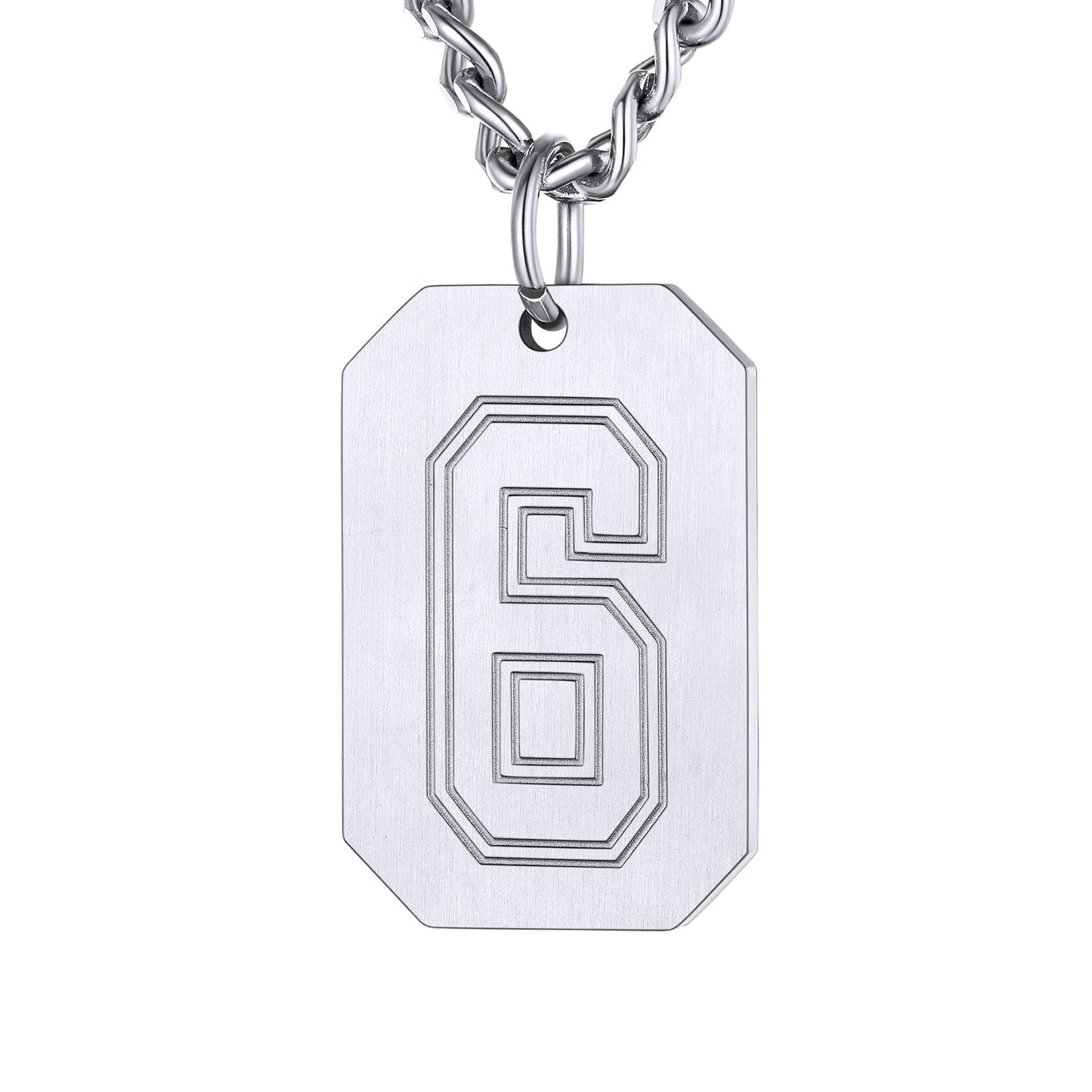 Custom Baseball Jersey Number Dog Tag Necklace for Sport