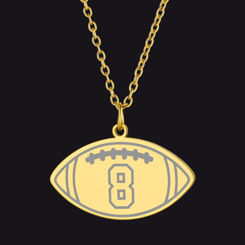 Custom Sports Necklace Jersey Number for & Sport Fans