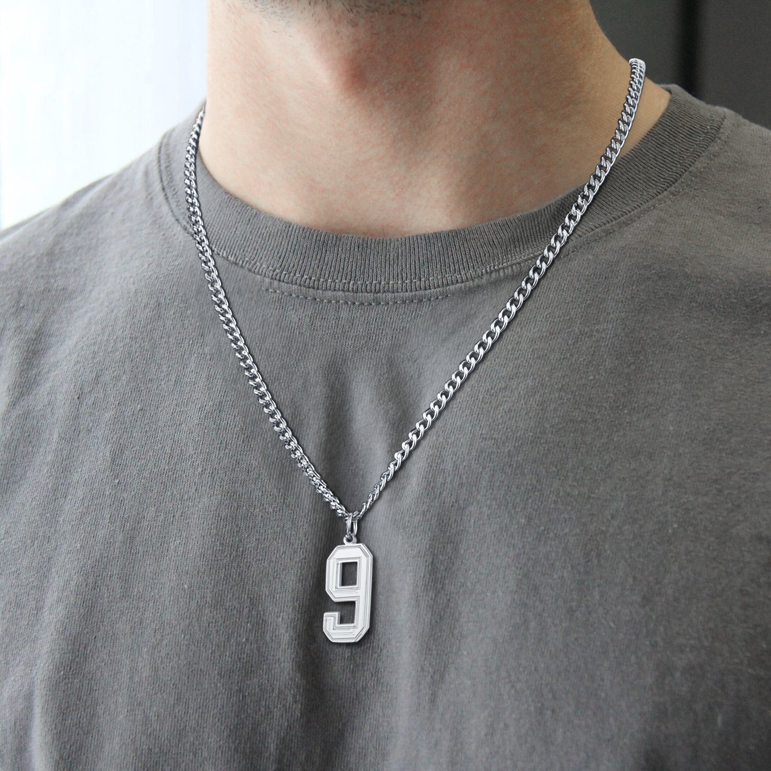 Personalized Sports Jersey Number Chain Necklace for Sport Fans