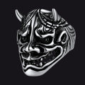 Gothic Hannya Mask Demon Ring for
