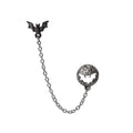 Luna Roost Bat Moon Multi-piercing Single Earring by Alchemy Gothic