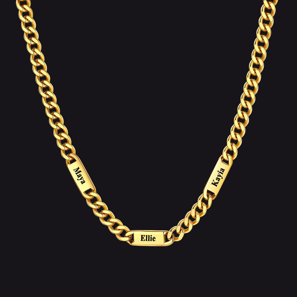 To My Engraved Name Chain Necklace, Birthday or Anniversary Gift for Him