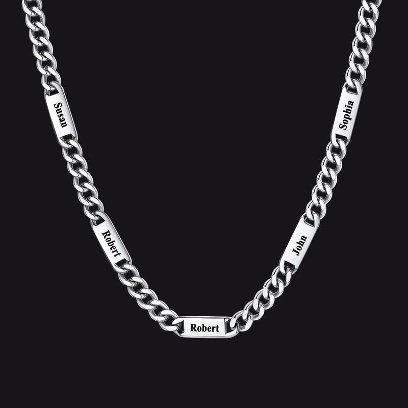 To My Engraved Name Chain Necklace, Birthday or Anniversary Gift for Him