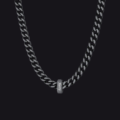 Custom Multi Charm Name Cuban Link Chain Necklace for Father Gift
