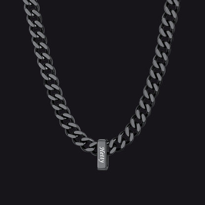 Custom Multi Charm Name Cuban Link Chain Necklace for Father Gift