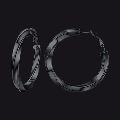 Thick Hoops Loop Earrings for 30/40/60/80mm