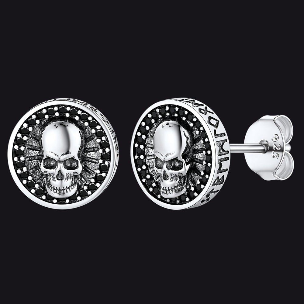 Viking Rune Fang Stud Earrings for ��� Nordic Star Cz Earrings