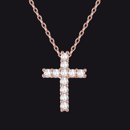 Faith Dainty Cross Pendant Necklace With Cz Gift for Mom Gift