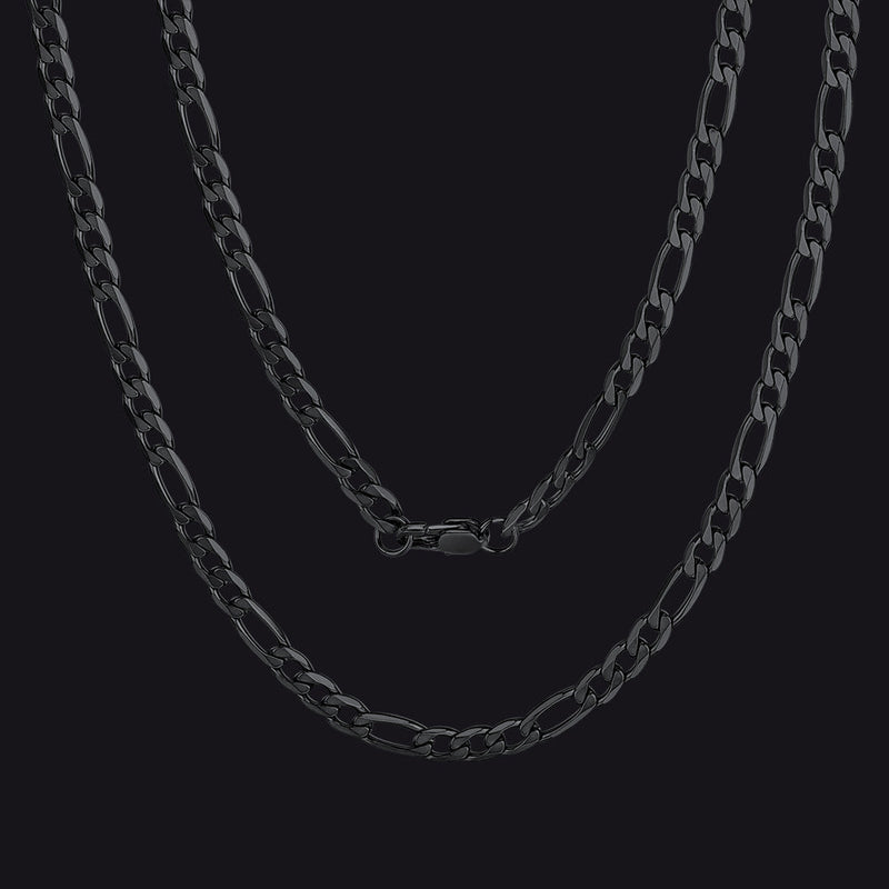 Figaro Link Chain Cuban Necklace for , 4/6/9/13 Mm Width